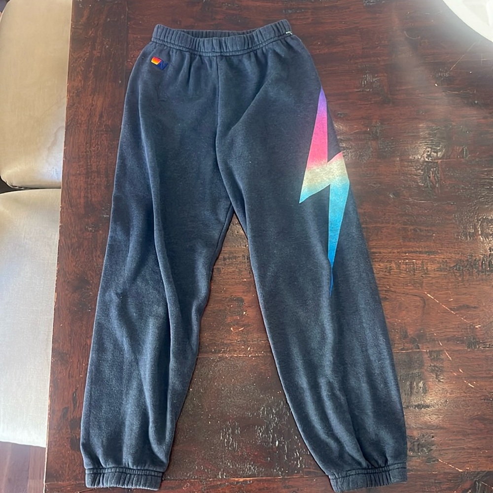 Like new kids size 8 Aviator Nation sweatpants